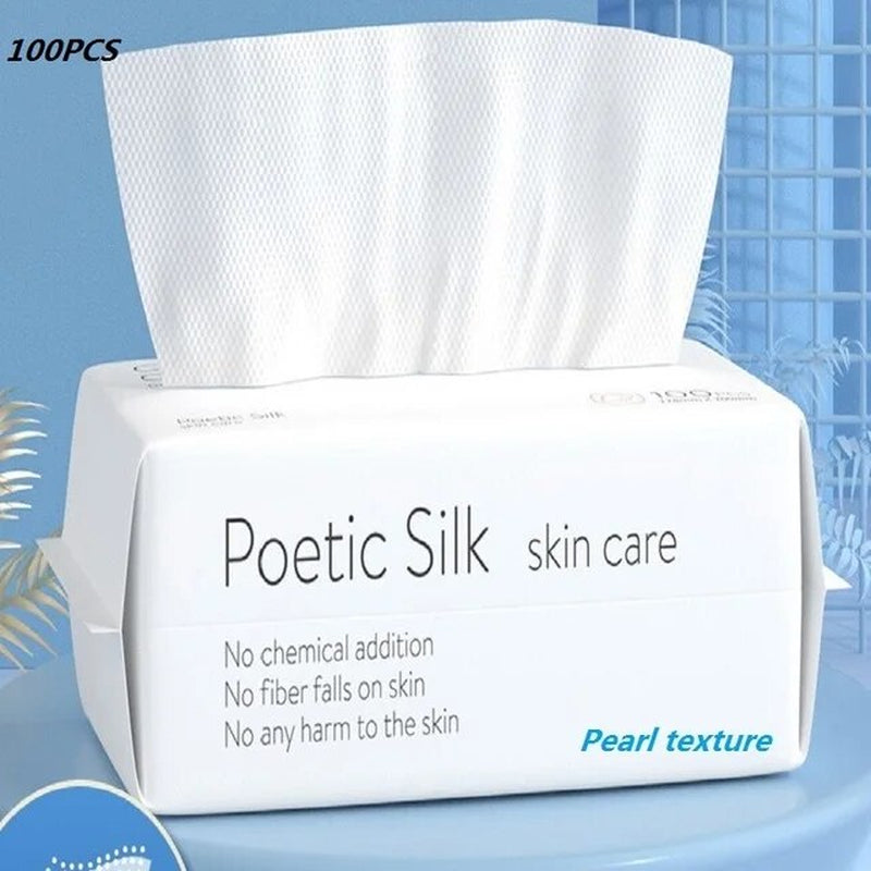 "Ultra-Soft Disposable Cleansing Towel: Gentle Facial Makeup Remover and Skin Care Cotton Pad"