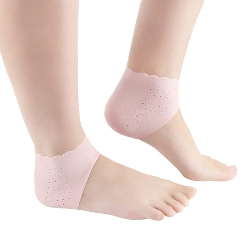 "Revitalize and Soothe Your Feet with Silicone Gel Heel Socks - Ultimate Solution for Cracked Skin, Chapped Care, and Pedicure Health!"