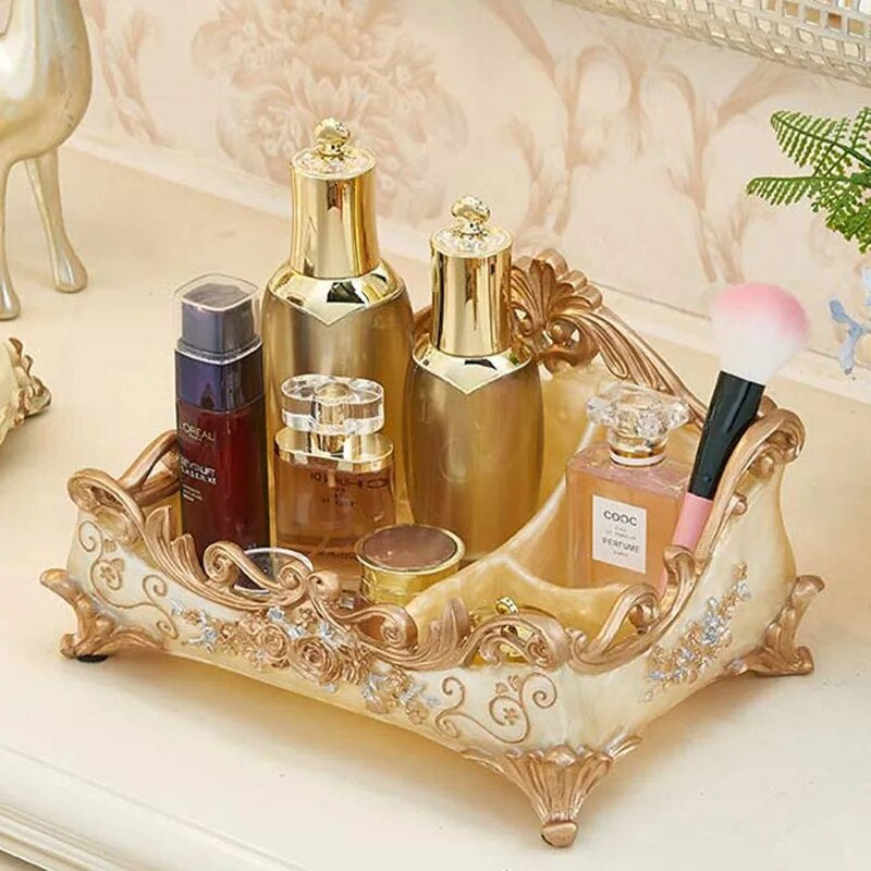 "Organize and Beautify Your Space with Our Stylish European-Inspired Cosmetics and Skin Care Storage Box for the Modern Home"