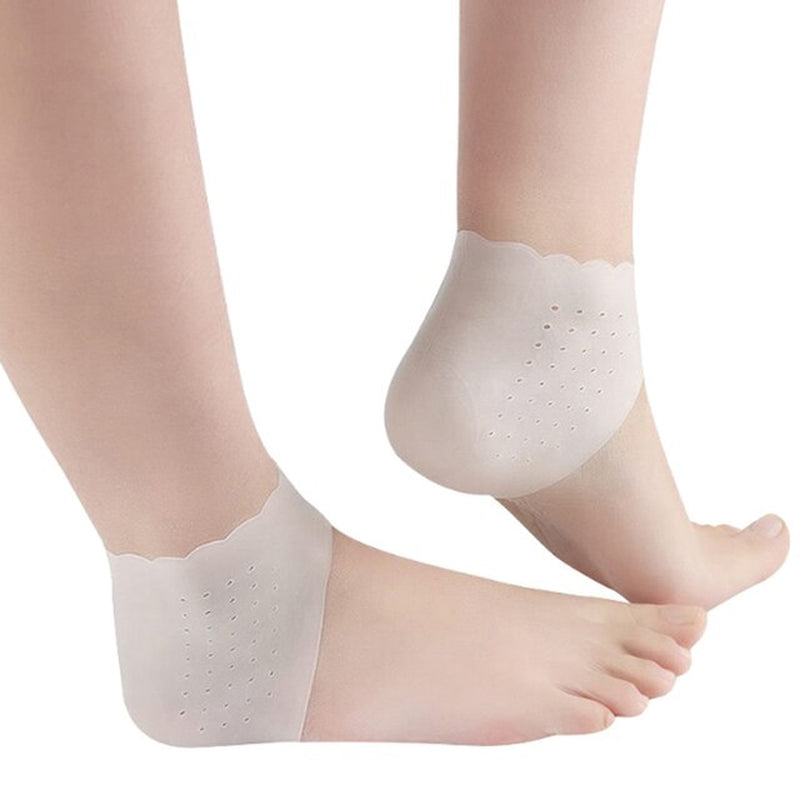 "Revitalize and Soothe Your Feet with Silicone Gel Heel Socks - Ultimate Solution for Cracked Skin, Chapped Care, and Pedicure Health!"